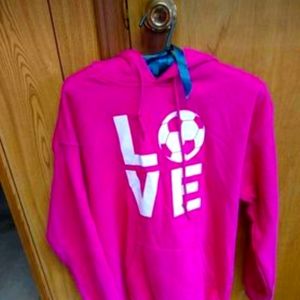 Women's Size Medium Love Soccer Hoodie